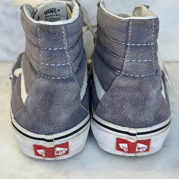 Vans Off the wall Grey suede and canvas High Tops mens 7 women’s 8.5 - Picture 5 of 9